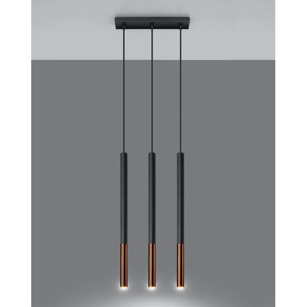 Fairmont Park Lipp 3 Light Cylinder;Cluster;Kitchen Island Cylinder